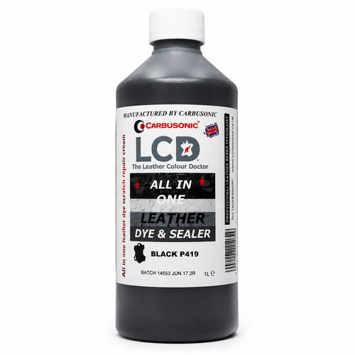 Black leather repair dye - leather,
